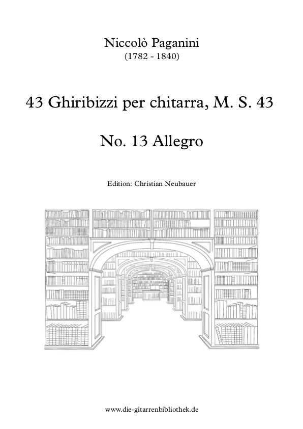 Niccolò Paganini - Allegro No. 13, M.S. 43 (Vorschau)