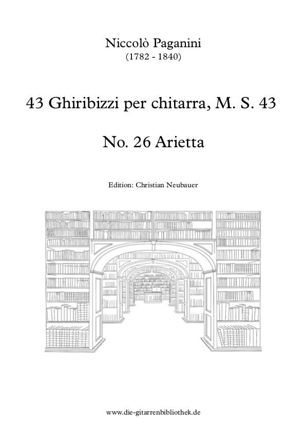 Niccolò Paganini - Arietta No. 26, M.S. 43 (Vorschau)